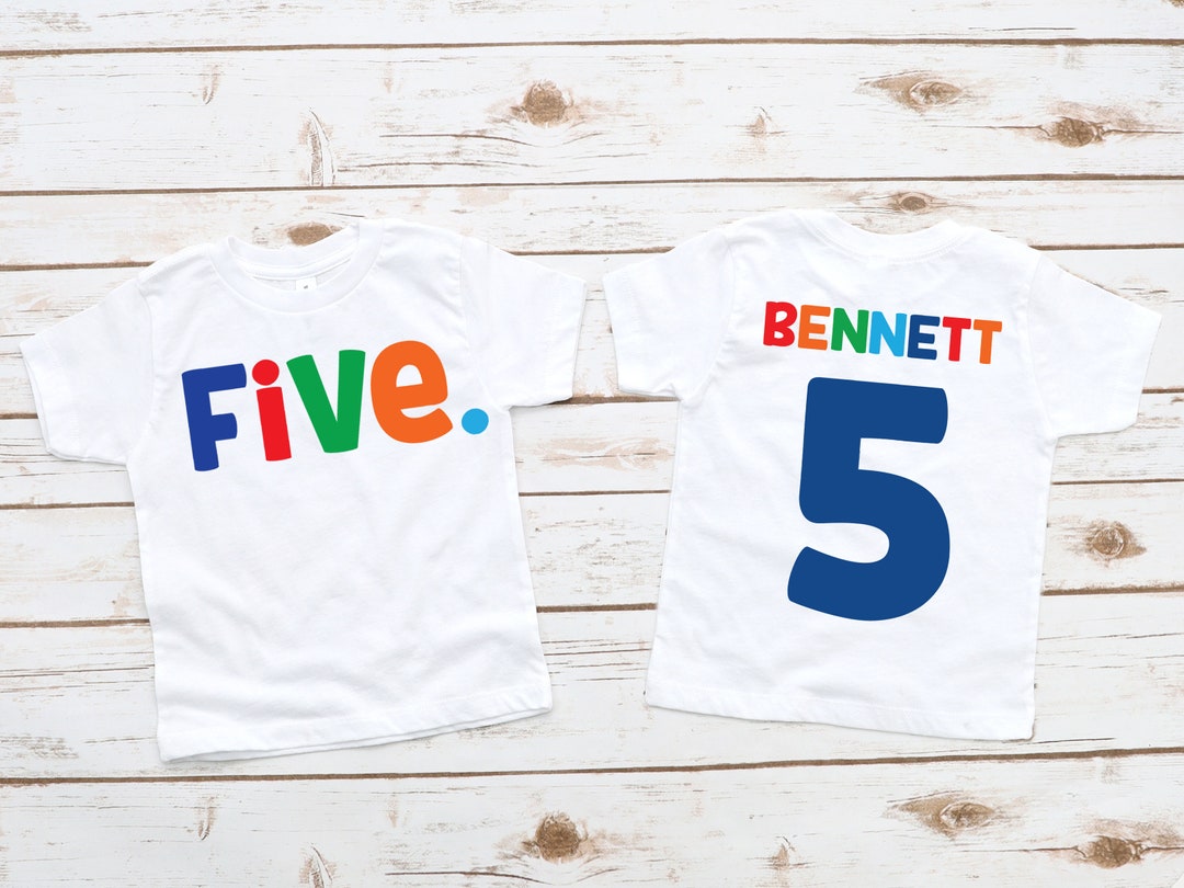 FIVE SHIRT 5TH BIRTHDAY KIDS TEE