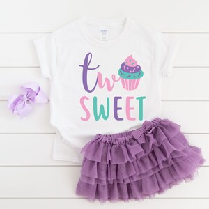 Two sweet girl 2nd birthday cupcake shirt, cupcake birthday, cupcake party, birthday girl shirt, second birthday shirt, two sweet shirt