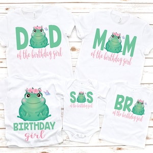Frog birthday shirt, birthday girl shirt, frog party, frog birthday, frog theme, girl birthday party, frog gift, frog birthday girl shirt