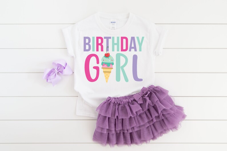 Birthday girl shirt, Ice cream birthday shirt, ice cream shirt, ice cream theme birthday, ice cream birthday party, girl birthday outfit