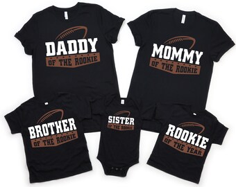 Rookie of the year family boys football 1ST birthday shirt, football birthday , football theme, football shirt, football party, sports shirt