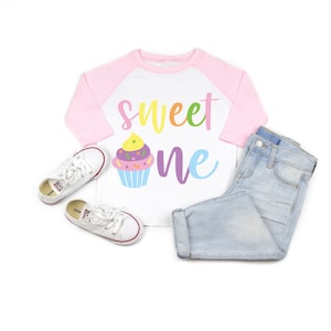 Sweet one cupcake, girls 1st birthday shirt, first birthday shirt, cupcake birthday, cupcake party, birthday girl shirt, first birthday