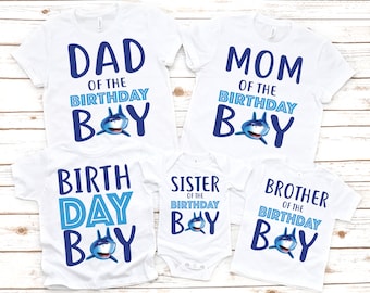 Family shark matching birthday boy shirts,  shark birthday, shark theme party, shark shirt, boy birthday shirt, birthday boy shirt, sharks