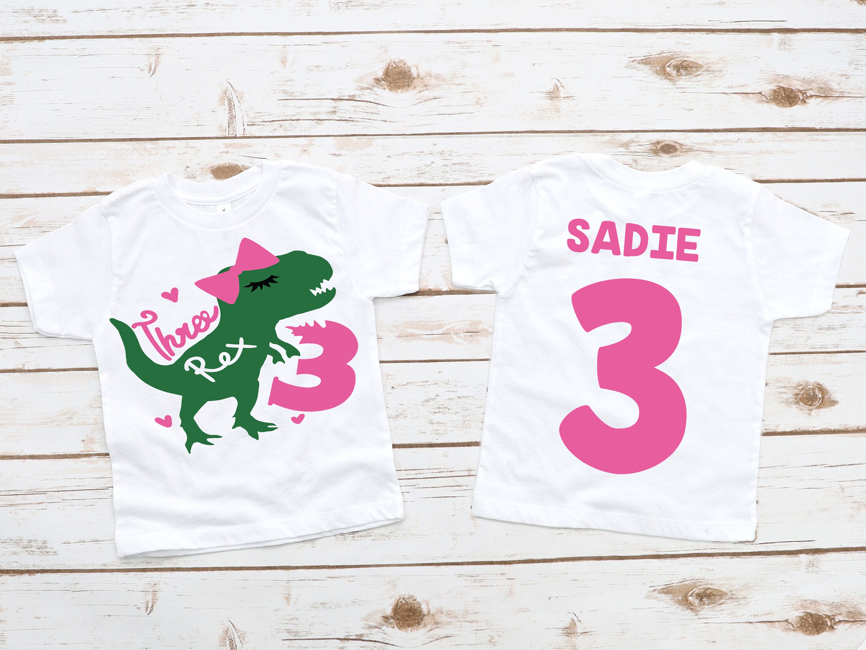 Three Rex 3 Rex Girl Dinosaur Birthday Shirt 3 Rex Birthday Etsy