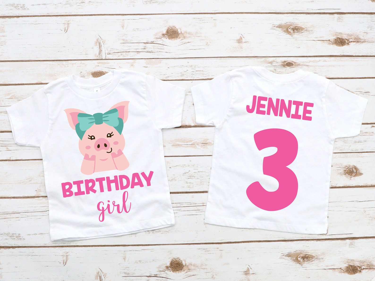 Pig Birthday Shirt Girl Birthday Shirt Girl Birthday Party Etsy