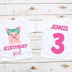 Pig birthday shirt, girl birthday shirt, girl birthday party, pig party, pig birthday, pig theme, girl birthday, pig shirt, piggy shirt