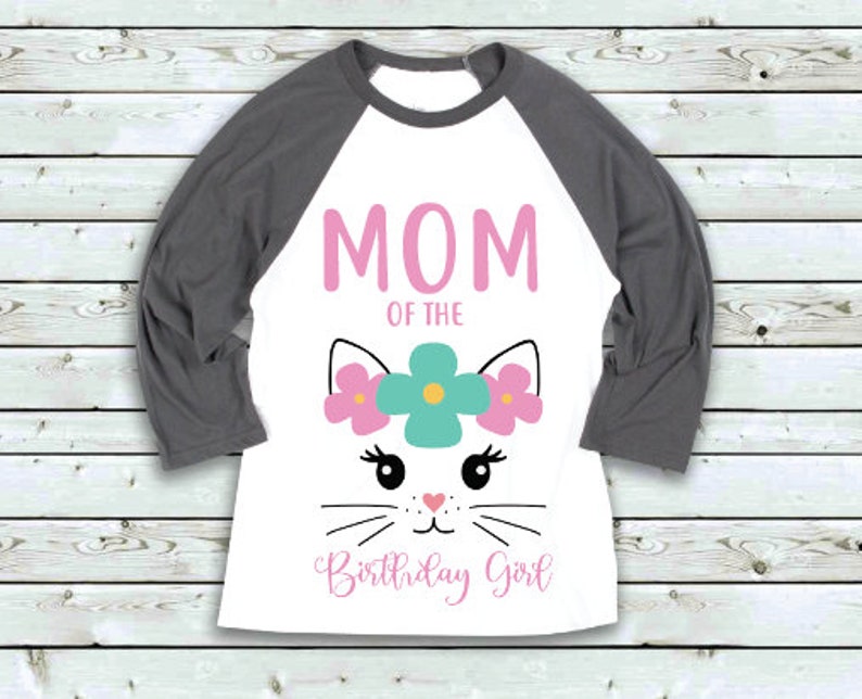 Cat Birthday Shirt Girl Birthday Shirt Girl Birthday Party Etsy