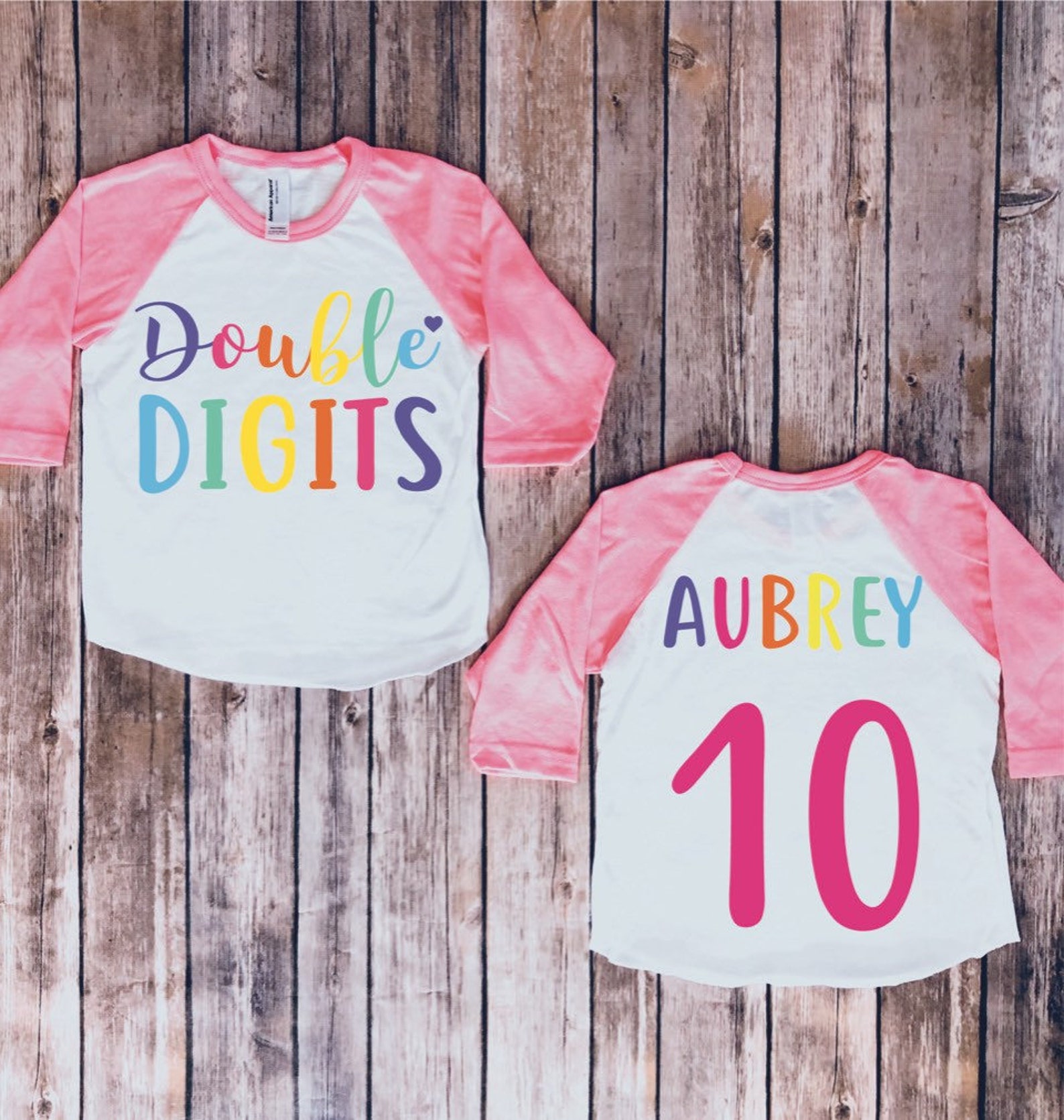 Double Digits Birthday Shirt Double Digits Tenth Birthday Etsy