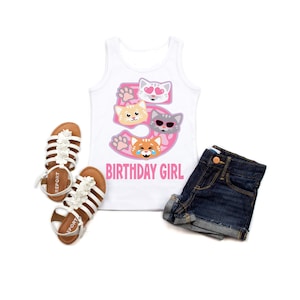 Cat Kitty girls birthday shirt, cat party, cat birthday, girl birthday shirt, girl birthday party, cat theme, girl birthday, kitty shirt