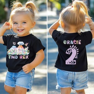 Two rex 2 rex girl dinosaur birthday shirt , 2 rex birthday shirt, girl dinosaur birthday shirt, 2nd birthday shirt, dinosaur birthday