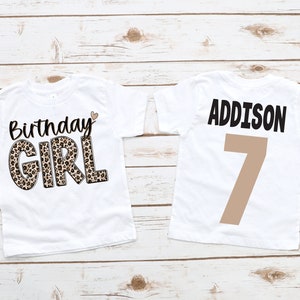 Birthday girl shirt, leopard birthday shirt, girl birthday party, teen birthday  party, birthday girl, matching birthday, toddler birthday