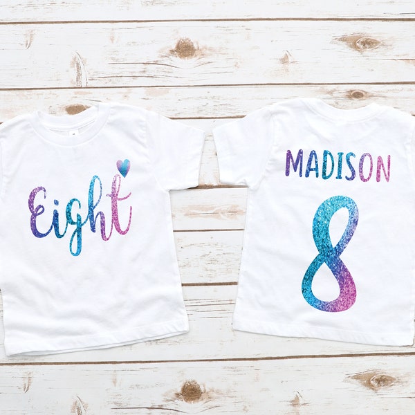 Eighth 8th girl birthday shirt, 8th birthday, 8th birthday shirt, 8th birthday girl, 8 year old girl gift, 8 year old birthday shirt