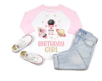 Space birthday girl shirt, space shirt, space birthday, planet party, space party, rocket shirt, outer space shirt, outer space birthday