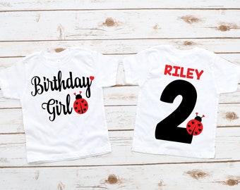 Ladybug birthday shirt, ladybug party theme, 1st birthday party, 2nd birthday outfit, girl birthday shirt, ladybug shirt, custom ladybug