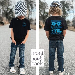 5th birthday shirt boy, officially a handful, 5th birthday, five year old boy shirt, handful shirt, boy birthday shirt, 5th birthday boy