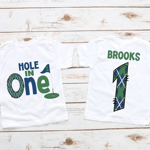 Golf birthday shirt, boys 1st birthday, 1st birthday shirt, hole in one, golf birthday party, boys golf shirt, golf first birthday, golf tee