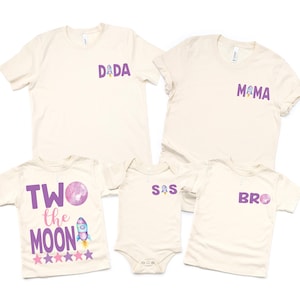 Space birthday shirt, space birthday girl, outer space party, two the moon , girls space birthday, space themed party, girl space party