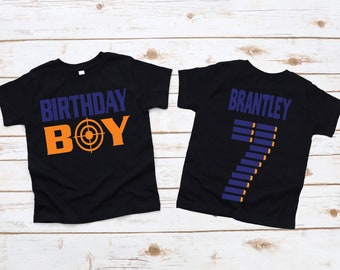 Dart gun foam birthday shirt, boy birthday shirt, shooting party, toy gun birthday, Dart shirt, dart party shirt, DART birthday shirt