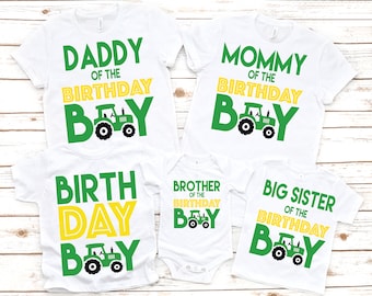 Tractor birthday shirts, tractor birthday, tractor birthday shirt, farm birthday party, custom tractor, boy birthday party, farm birthday