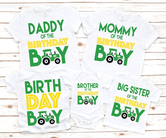 Dad Of The Birthday Boy Shirt Tractor T-Shirt Farm Party Tee Dad Of The Birthday Boy Shirt Tractor T-Shirt Farm Party Tee