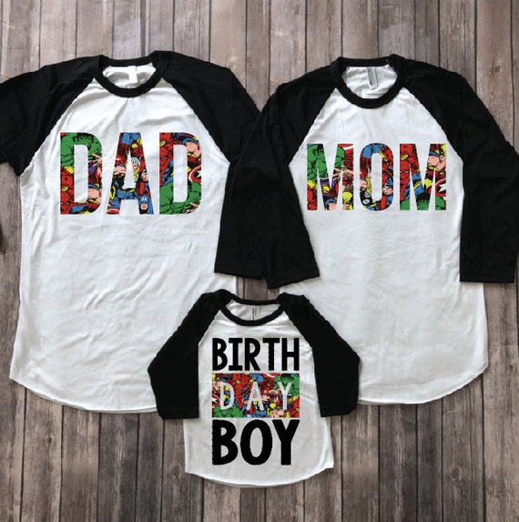 superhero birthday shirt