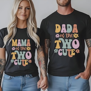 Two cute shirt, 2nd birthday shirt, birthday girl shirt, 2nd birthday outfit, toddler birthday shirt, retro groovy birthday girl , two year image 2