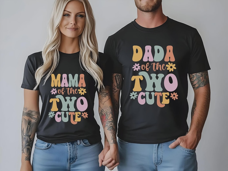Two cute shirt, 2nd birthday shirt, birthday girl shirt, 2nd birthday outfit, toddler birthday shirt, retro groovy birthday girl , two year image 2