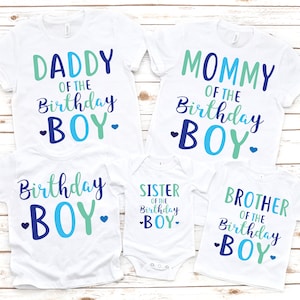 Family matching birthday boy shirts,  birthday shirts for family , birthday boy shirts, mom and dad shirts, sister and brother shirts, heart