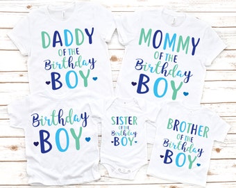 Family matching birthday boy shirts,  birthday shirts for family , birthday boy shirts, mom and dad shirts, sister and brother shirts, heart