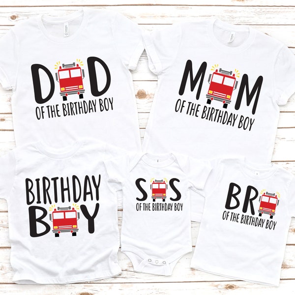 Firetruck birthday shirt, firetruck birthday, firefighter birthday shirt, fire truck birthday shirt, fireman birthday shirt, boy birthday