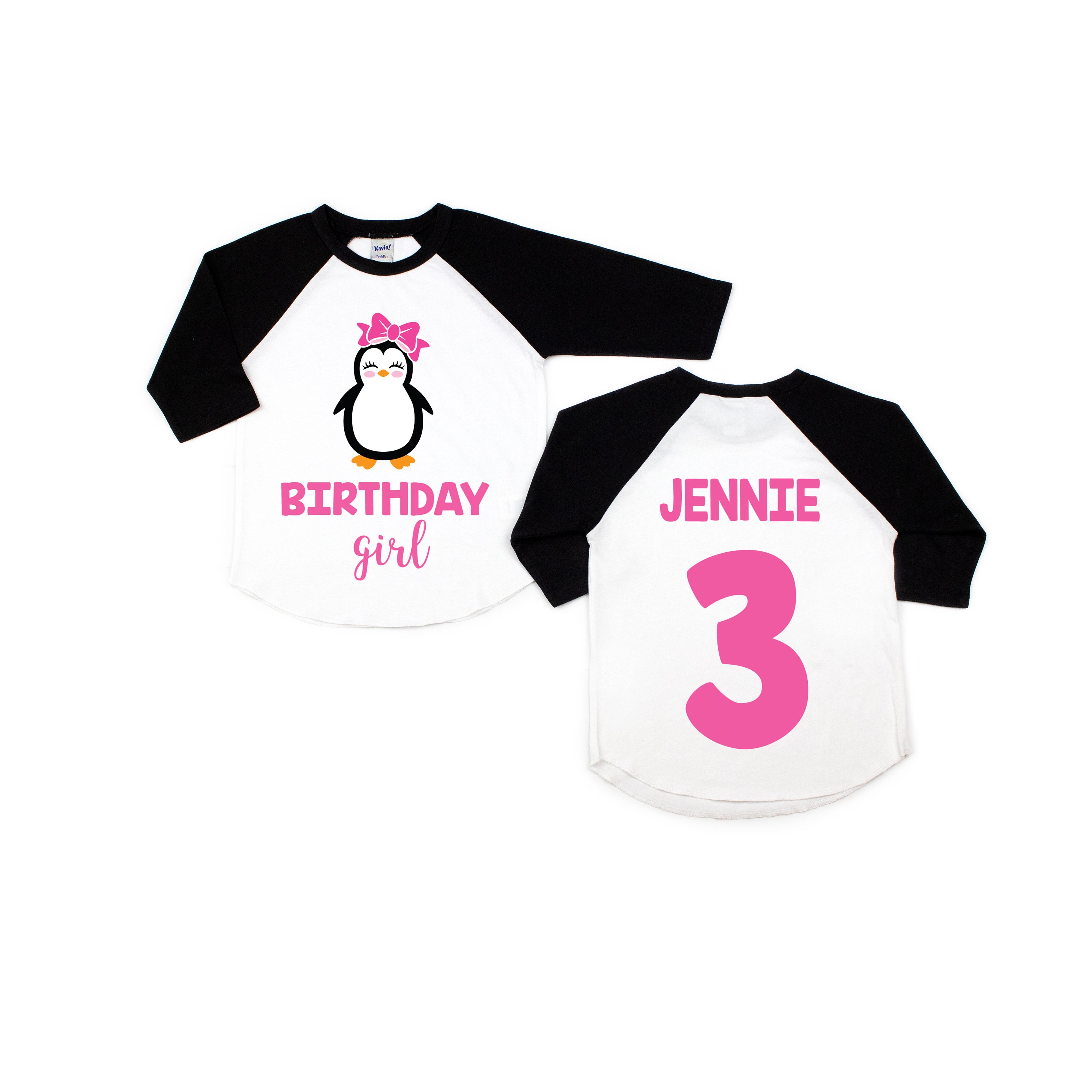 Penguin Birthday Shirt Girl Birthday Shirt Girl Birthday Etsy