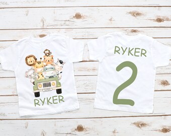 Wild one birthday boy , two wild, zoo shirt, safari shirt, birthday shirt, 1st birthday, Safari jungle zoo animals personalized birthday