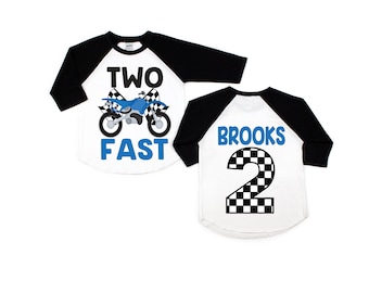 Two fast dirt bike motocross shirt, dirt bike birthday shirt, birthday boy shirt, motocross birthday party, two fast party, custom dirtbike