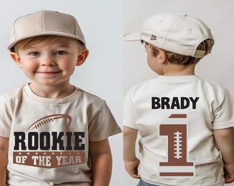 Rookie of the year boys football birthday shirt, football birthday , football theme, football shirt, football party, sports birthday party