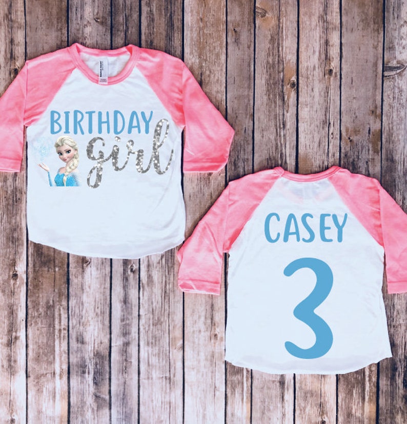 personalized elsa birthday shirt