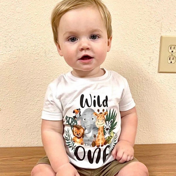 Wild one birthday boy, wild one party, zoo shirt, safari shirt,  1st birthday, wild one party, wild one shirts, safari animals