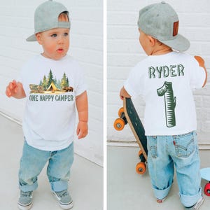 One happy Camper, camping 1st birthday, first birthday shirt, camping first birthday,  camping theme, camping party, camping birthday shirt