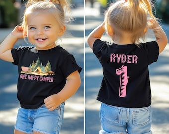 One happy Camper, camping 1st birthday, first birthday shirt, camping first birthday,  camping theme, camping party, camping birthday shirt