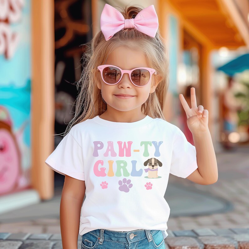 Let's pawty puppy birthday shirt, let's paw-ty, puppy birthday, dog birthday, puppy party, dog birthday party, pawty shirt, girl birthday WHITE