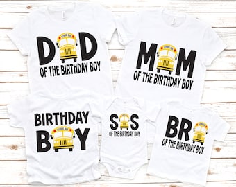 School bus birthday shirt, wheels on the bus party, boy birthday shirt, 2nd birthday shirt , personalized school shirt, preschool birthday