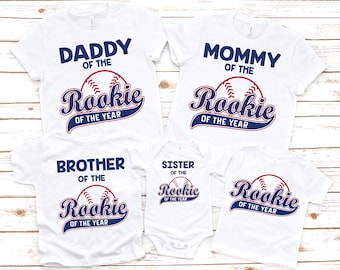 Rookie of the year family boys baseball 1ST birthday shirt, baseball birthday , baseball theme, baseball shirt, baseball party, sports shirt
