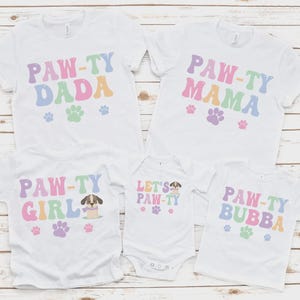 Let's pawty puppy birthday shirt, let's paw-ty, puppy birthday, dog birthday, puppy party, dog birthday party, pawty shirt, girl birthday image 10