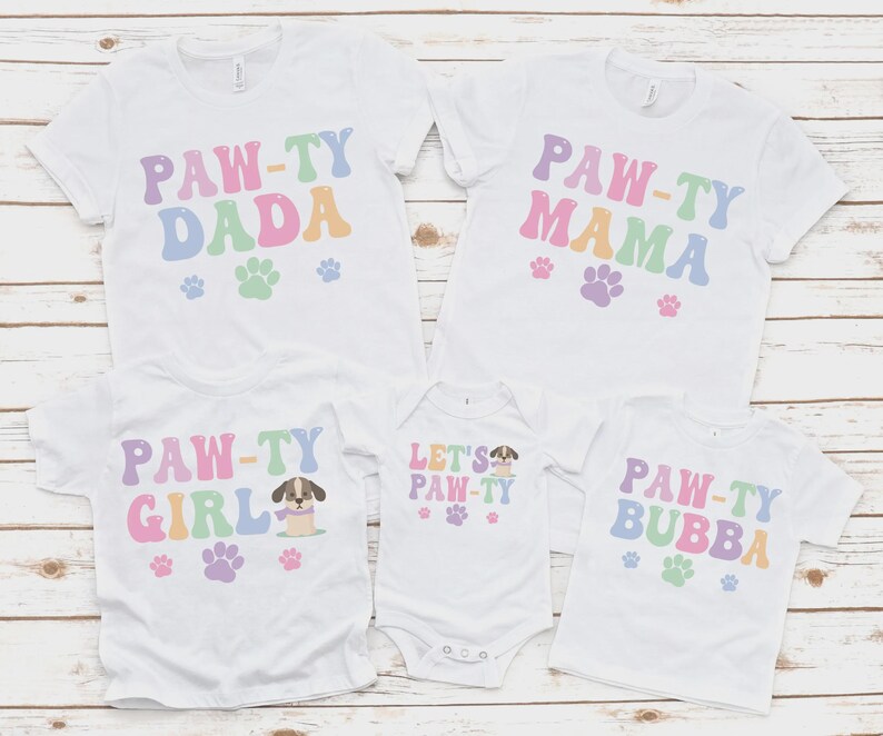 Let's pawty puppy birthday shirt, let's paw-ty, puppy birthday, dog birthday, puppy party, dog birthday party, pawty shirt, girl birthday image 10