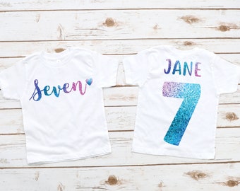 Seventh birthday shirt girl , 7th birthday, 7th birthday shirt, 7th birthday girl, 7 year old girl gift, 7 year old birthday shirt, girl 7th