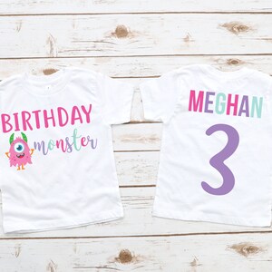 Girl monster birthday shirt, birthday girl shirt, girl birthday shirt, girl birthday, monster theme party, birthday girl, monster shirt