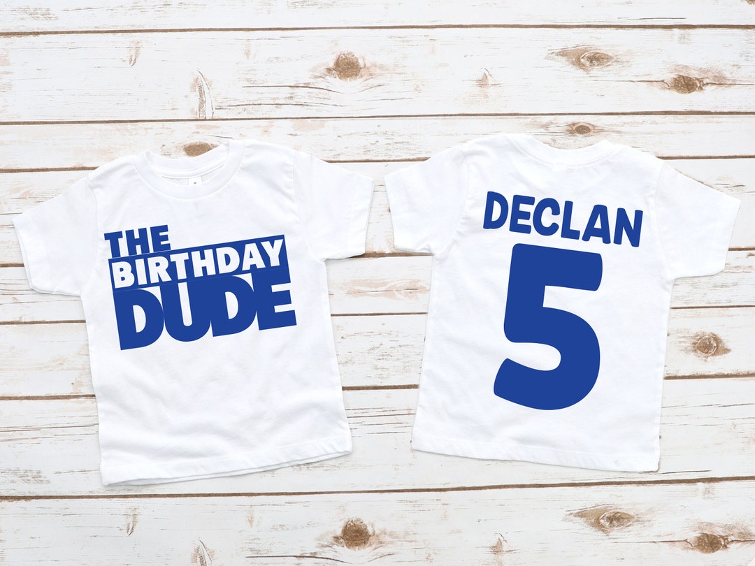 The Birthday Dude Boys Birthday Shirt Boys Birthday Tshirt Etsy