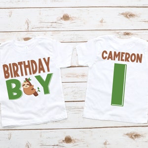 Sloth birthday shirt, sloth theme party, sloth 1st birthday, 1st birthday shirt, 2nd birthday shirt, 3rd birthday shirt, sloth shirt