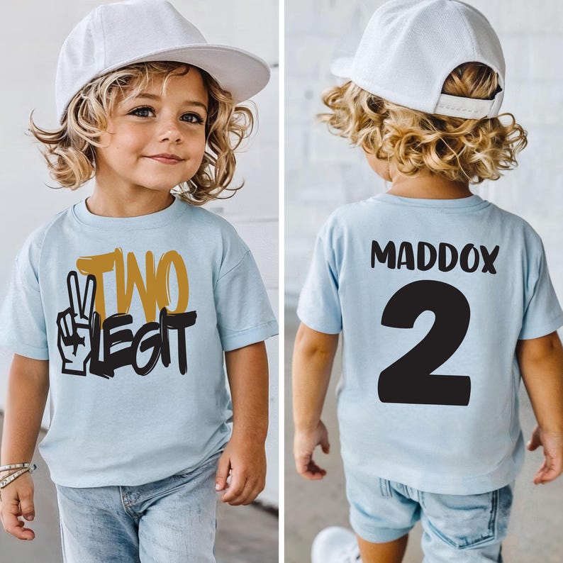 Two legit shirt, second birthday shirt, 2nd birthday boy, two birthday shirt, boy birthday shirt, two year old birthday shirt, girl birthday BLUE