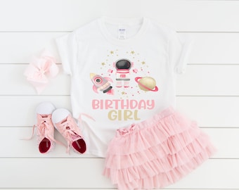 Space birthday girl shirt, space shirt, space birthday, planet party, space party, rocket shirt, outer space shirt, outer space birthday
