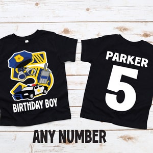 Police birthday shirt, boy birthday shirt, police shirt, police birthday party, police theme, Police officer birthday, patrol car, ANY AGE